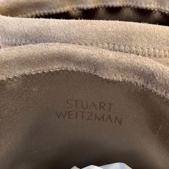 Stuart Weitzman Highland Suede Leather Boot size 9 Taupe NEW - Picture 12 of 16